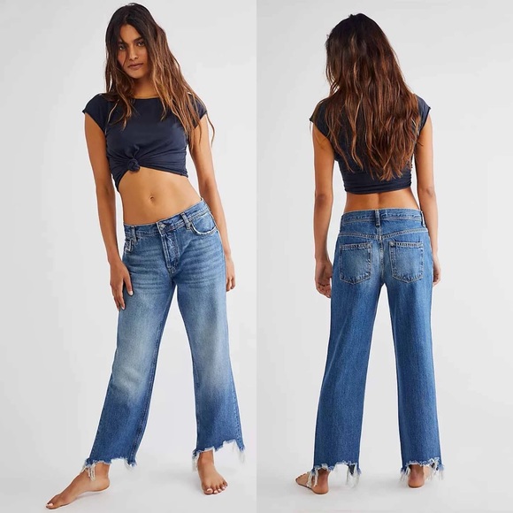 Free People Denim - New Free People Maggie Mid Rise Straight Jeans